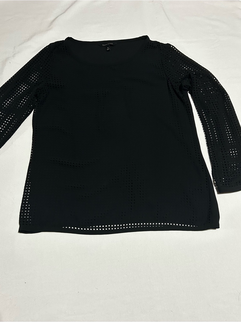 Banana Republic Black cutout Long Sleeve Top #edgy